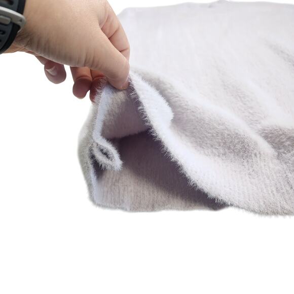 Bailey 44 Womens Mock Neck Fuzzy Sweater Size Large Lilac Lavender Soft Altered - Picture 9 of 12